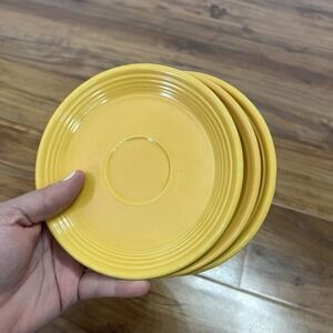 Set of 3 Vintage Fiesta Ware HLC Homer Laughlin China‎ Saucers/Plates 6"